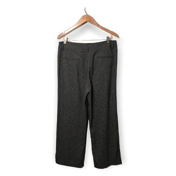 Sandro Tweed Trouser Pants Womens Sz 12 Wide Leg Pants Black - Picture 2 of 4